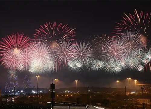 曲松县焰火晚会